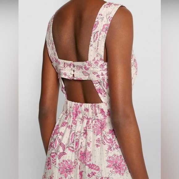 Miss Los Angeles Pink and White Frankie Floral Jumpsuit - Picture 4 of 10